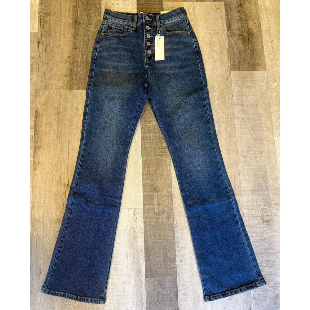 KanCan Women's Straight Leg Jeans - Dark Blue